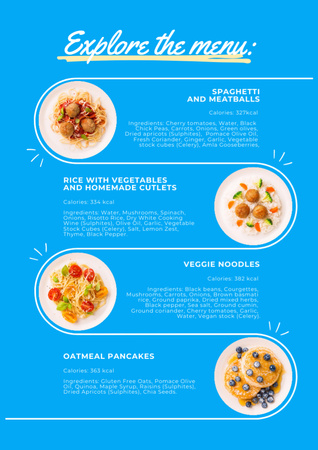 Modèle de visuel Fresh School Food And Pancakes Ad - Menu