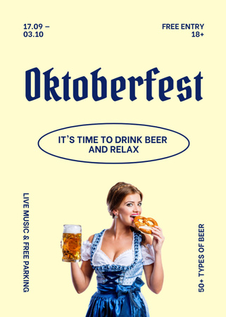 Oktoberfest Celebration Announcement Flayer Šablona návrhu