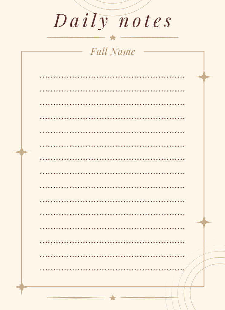 Platilla de diseño Daily Planner in Beige Notepad 4x5.5in