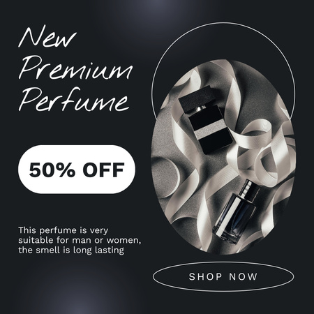 Discount Offer on New Premium Perfume Instagram Πρότυπο σχεδίασης