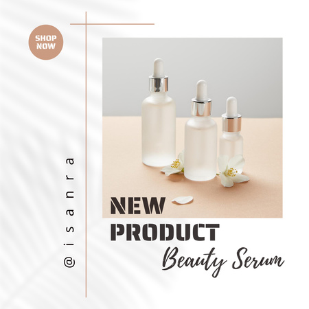 Template di design New Cosmetic Product Ad with Beauty Serum Instagram