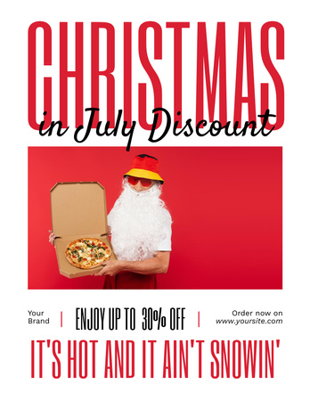 Comemore o Natal em julho com nossa venda espetacular Flyer 8.5x11in Modelo de Design