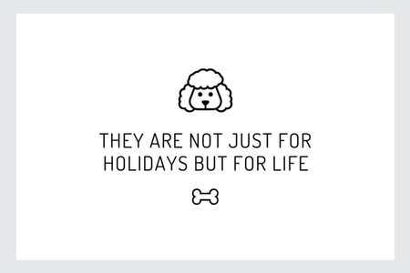 Template di design Citazione su Pets for Life Postcard 4x6in