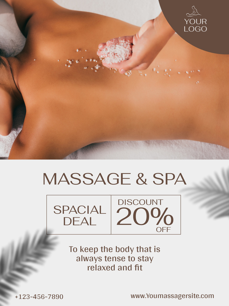 Special Deals on Massage Services Poster US Πρότυπο σχεδίασης
