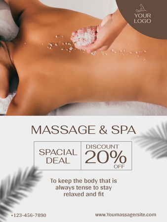 Special Deals on Massage Services Poster US Design Template