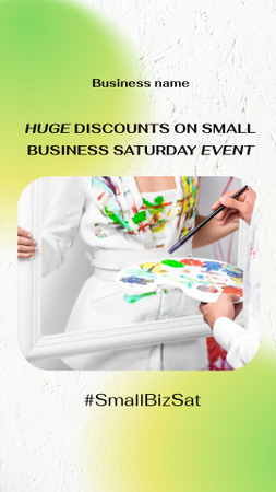 Platilla de diseño Huge Discounts on Small Business Saturday Event Instagram Story