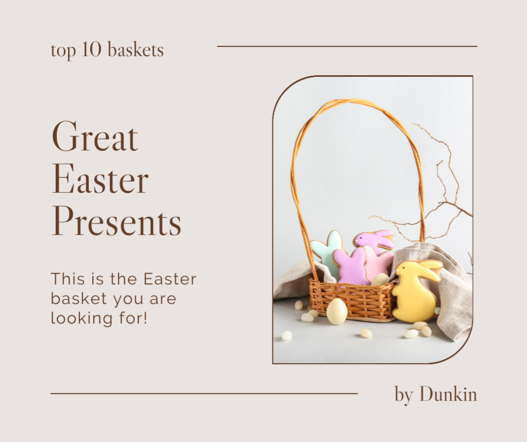 Template di design Easter Presents Offer Facebook