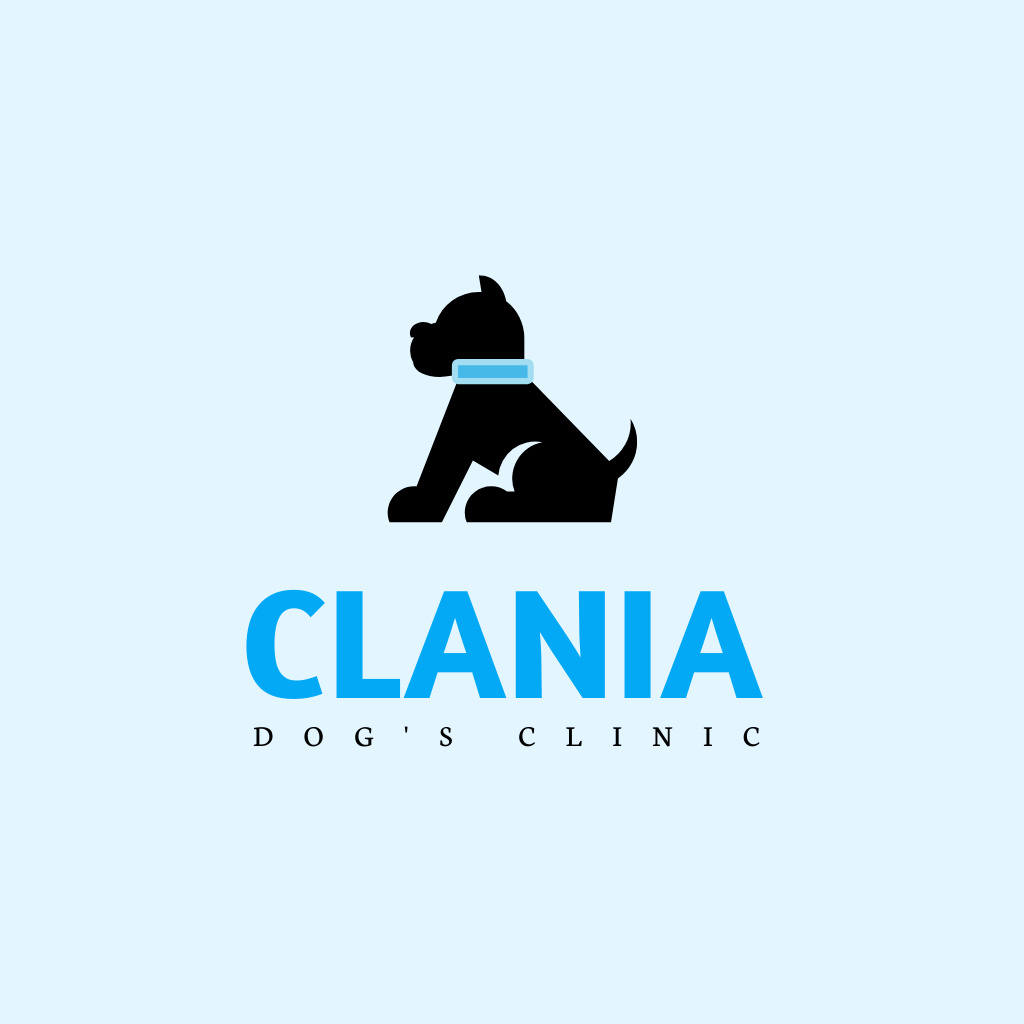 Dog's Clinic Emblem Logo Design Template