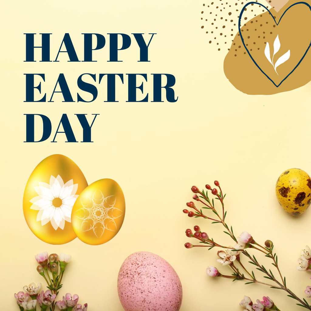 Easter Greeting Card Instagram Design Template