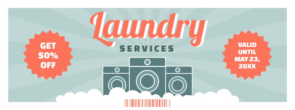Offer Discounts on Laundry Service Coupon Modelo de Design