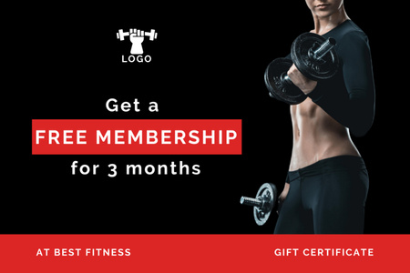 Designvorlage Deals on Gym Membership für Gift Certificate