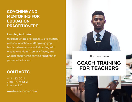 Coach Training for Teachers Brochure 8.5x11in Bi-fold Design Template