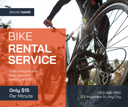 Bicycles for Rent for Active Tourism Facebook – шаблон для дизайна