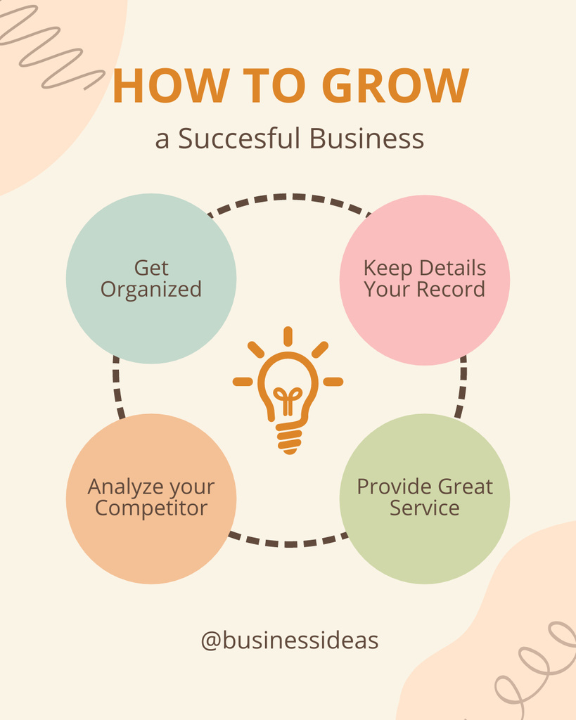 Offering Ways to Grow Business Instagram Post Vertical – шаблон для дизайна