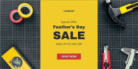 Fasther's Day Sale Twitter Design Template