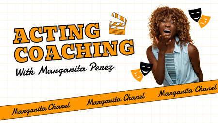 Acting Coaching with African American Woman Youtube Thumbnail Design Template