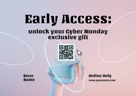 Online Sale on Cyber Monday Card – шаблон для дизайна