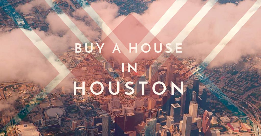 Advertisement for real estate in Houston Facebook AD Šablona návrhu