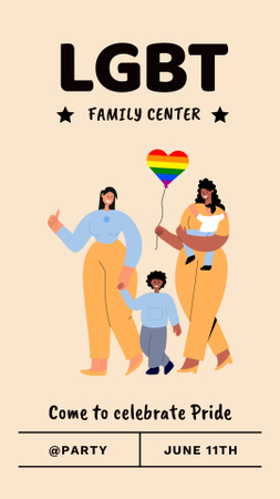 Modèle de visuel LGBT Family Community Invitation - Instagram Video Story