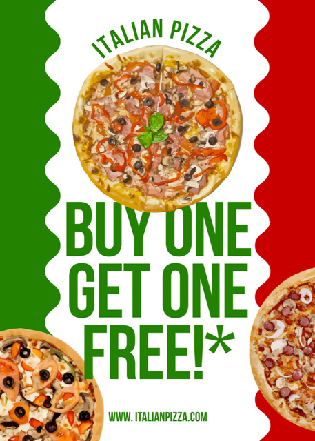 Promotion for Italian Pizza Flayer Design Template