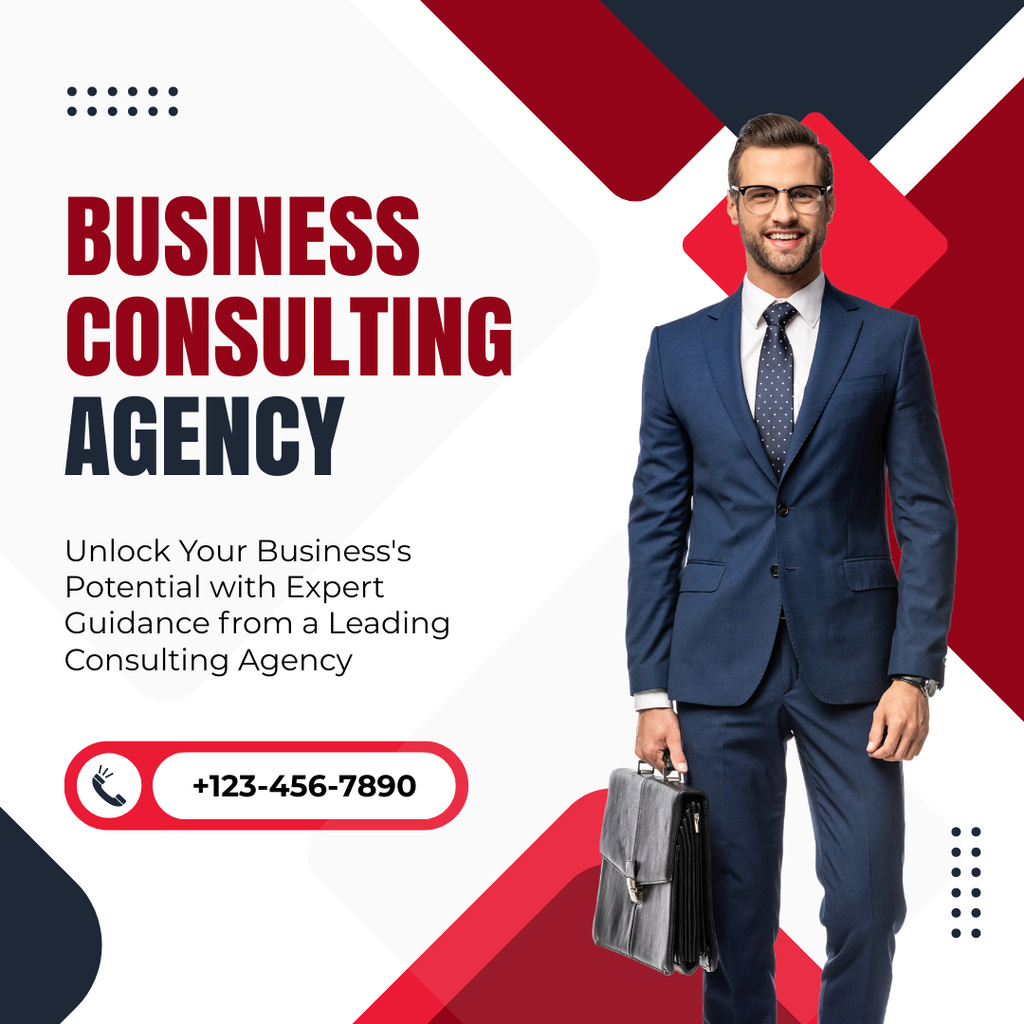 Modèle de visuel Business Consulting Agency Services - Instagram