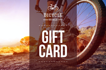 Discount voucher for bicycle store Gift Certificate Design Template