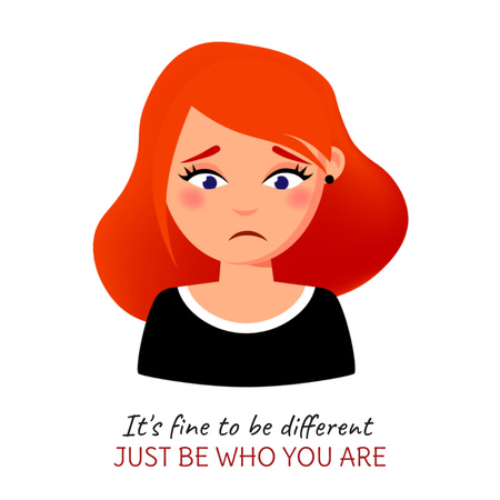 Female mood from sadness to happiness Animated Post Design Template