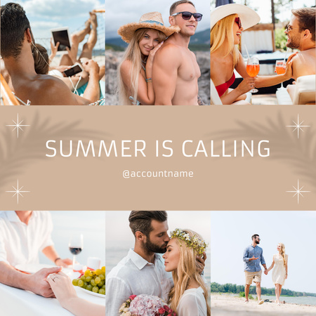 Summer Is Calling For Adventure Instagram Design Template