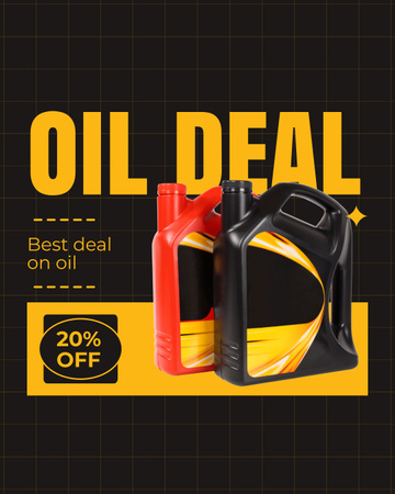 Best Deal Offer on Car Oil Instagram Post Vertical Design Template