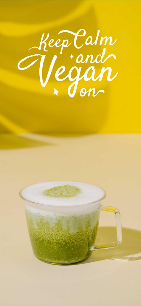 Vegan Lifestyle concept with Green Smoothie Snapchat Moment Filter Design Template