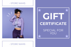 Gift Voucher Offer with Stylish African American Woman