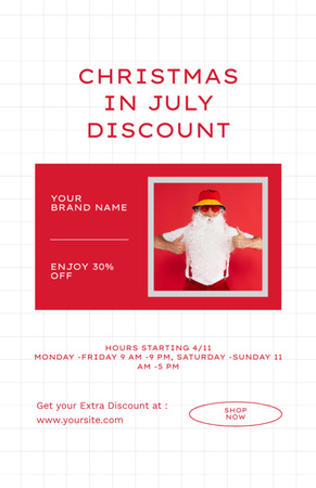 Incredible Savings with Our Christmas in July Sale Flyer 5.5x8.5in Design Template
