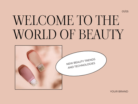 Designvorlage Beauty-Trends-Promotion in Pink für Presentation