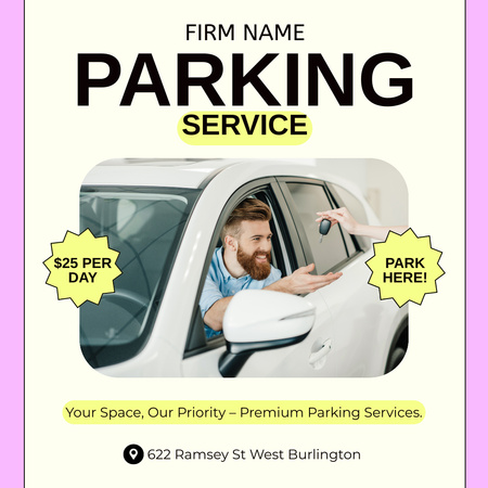 Daily Price Offer for Parking Instagram Design Template