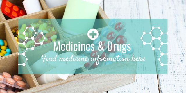Medicine information banner Image tervezősablon