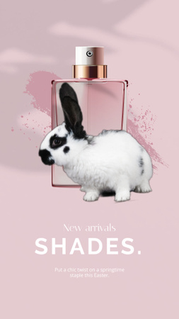 Parfume Easter Offer with little Rabbit Instagram Video Story tervezősablon