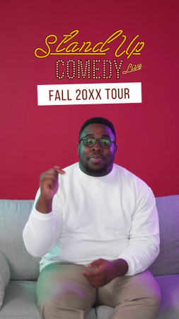 Platilla de diseño Cities Comedy Stand-Up Tour In Fall Announcement TikTok Video