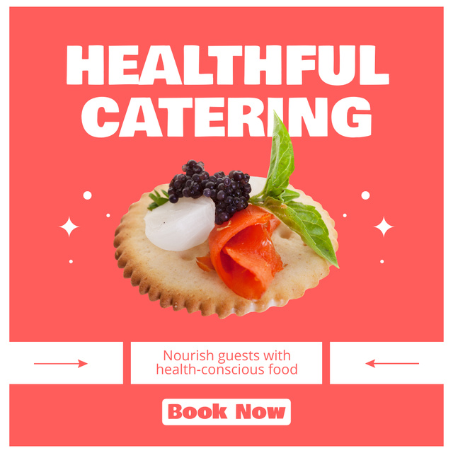 Catering Services Healthy and Delectable Instagram Design Template
