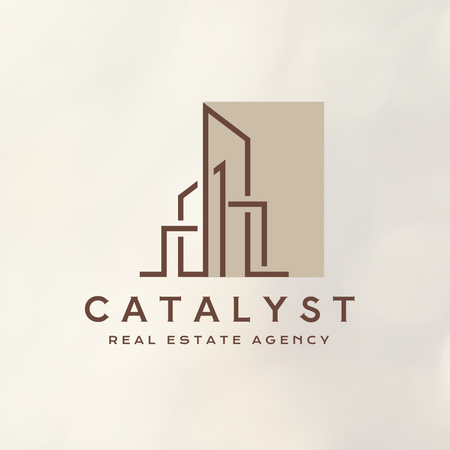 Successful Real Estate Agency Promotion Animated Logo Design Template