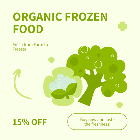 Premium Frozen Food Discount Order Instagram Šablona návrhu