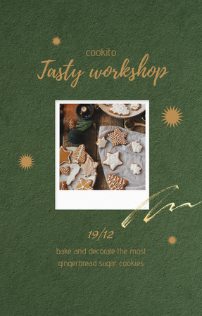 Cookies Baking Workshop Announcement Invitation 4.6x7.2in Design Template