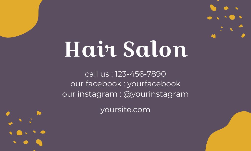 Hair Salon Services in Safety Conditions Business Card 91x55mm tervezősablon