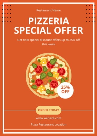 Ontwerpsjabloon van Flayer van Special Offer Discounts at Pizzeria