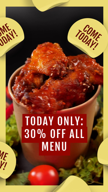 Savory Meals At Discounted Rates In Fast Restaurant TikTok Video Design Template