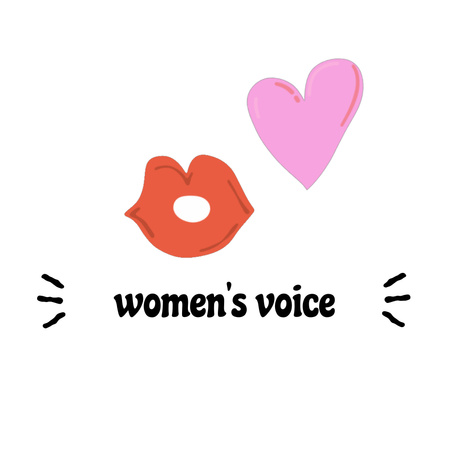 Girl Power inspiration with lips sending kiss Animated Post tervezősablon