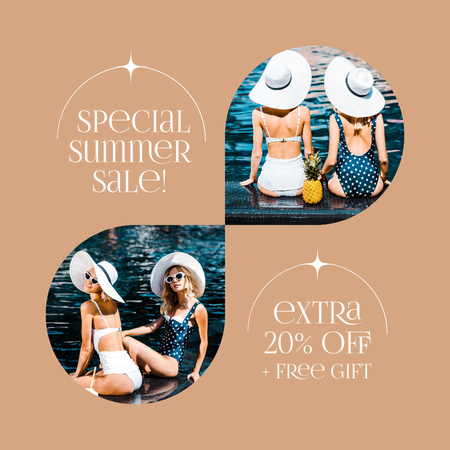 swimsuits Summer Sale Instagram tervezősablon