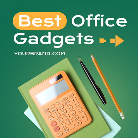 Office Gadgets and Supplies Sale Offer Animated Post Design Template