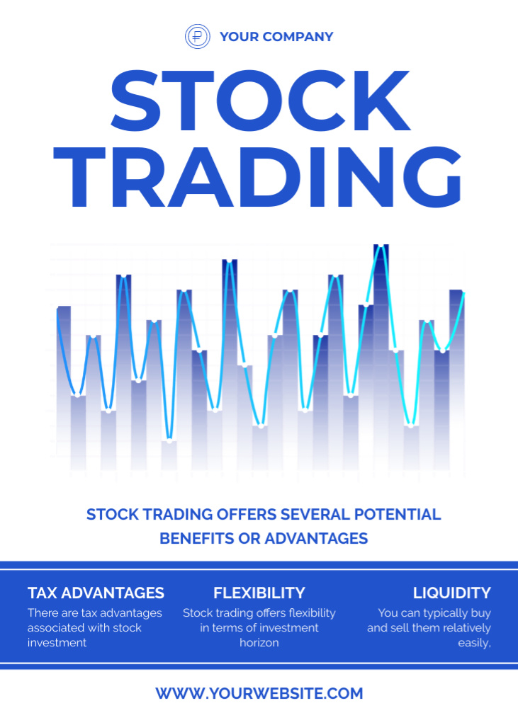 Business Consulting Services and Stock Trading Flayer Design Template