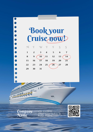 Book Cruise Trip Offer Poster Design Template