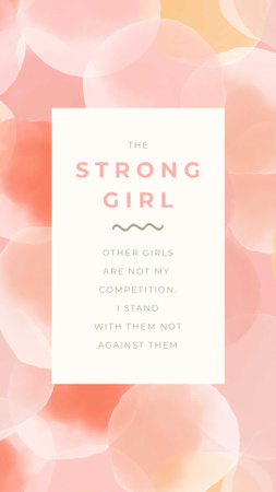 Girl Power Inspiration with Pink Bubbles Instagram Story Šablona návrhu